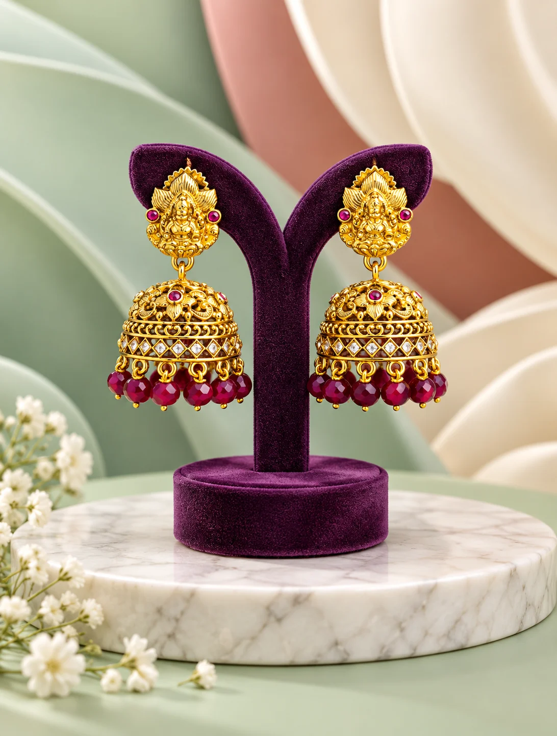 Gold Plated Jhumka Earrings 0026