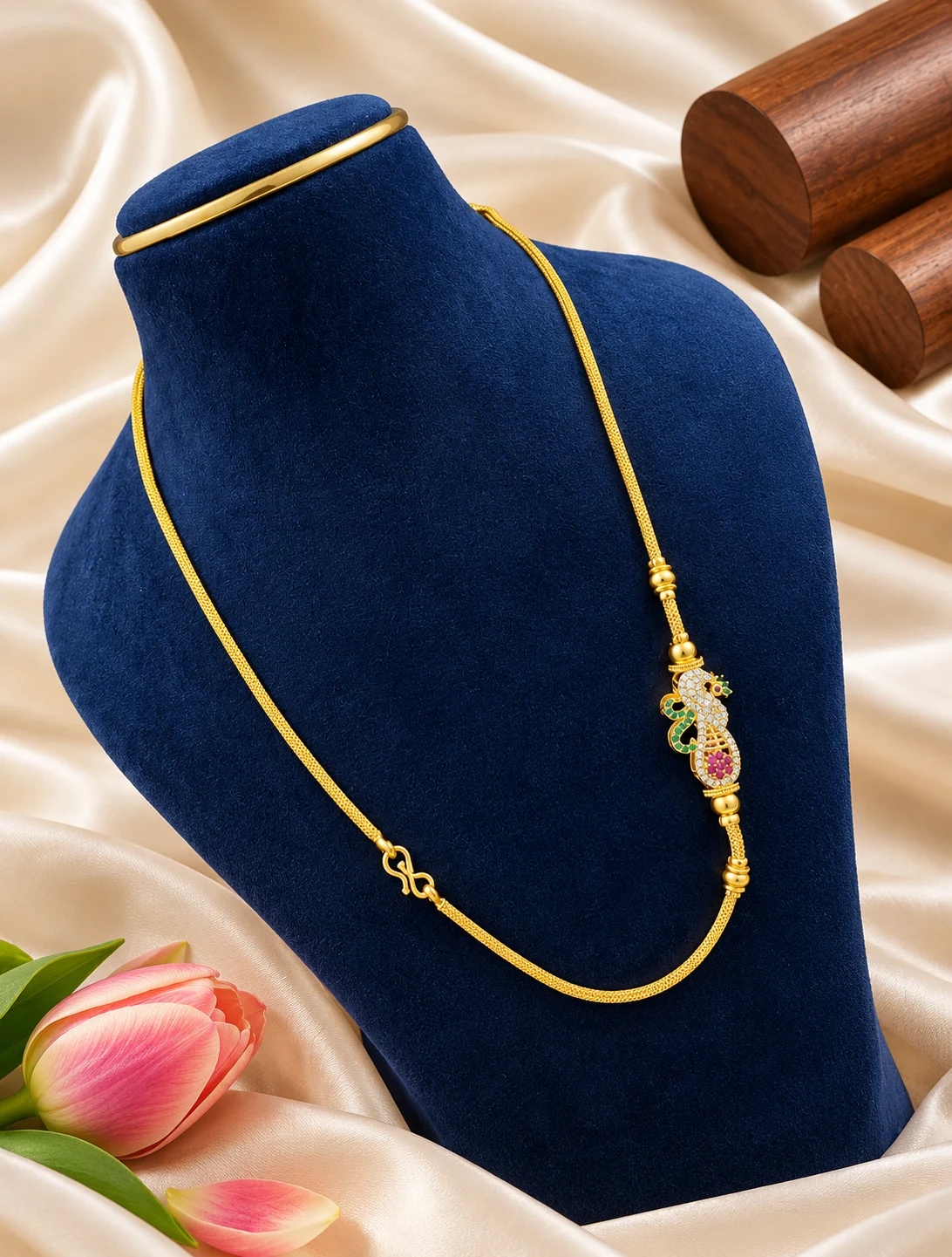 Gold Plated Mugappu Thali Chain 0028