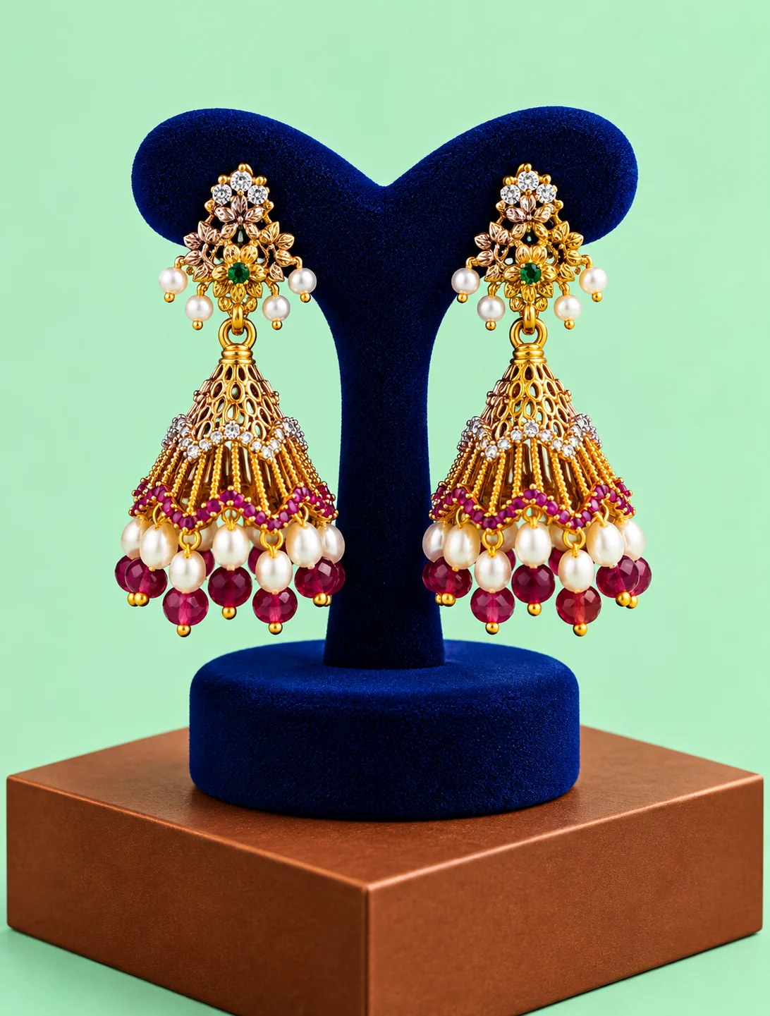CZ MAT Jhumkas 0033