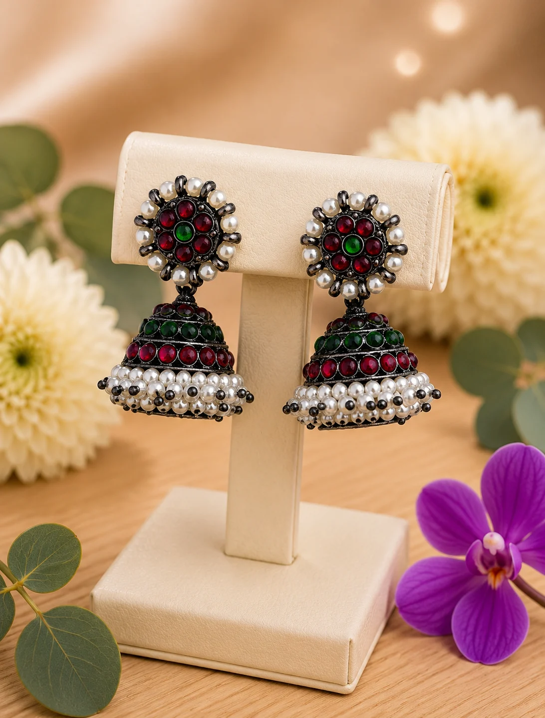 Kemp Black Jhumka 0015
