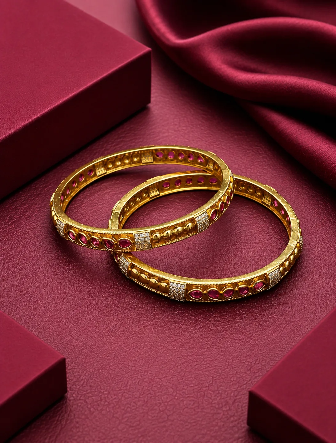 Gold Plated Bangles Set 0010
