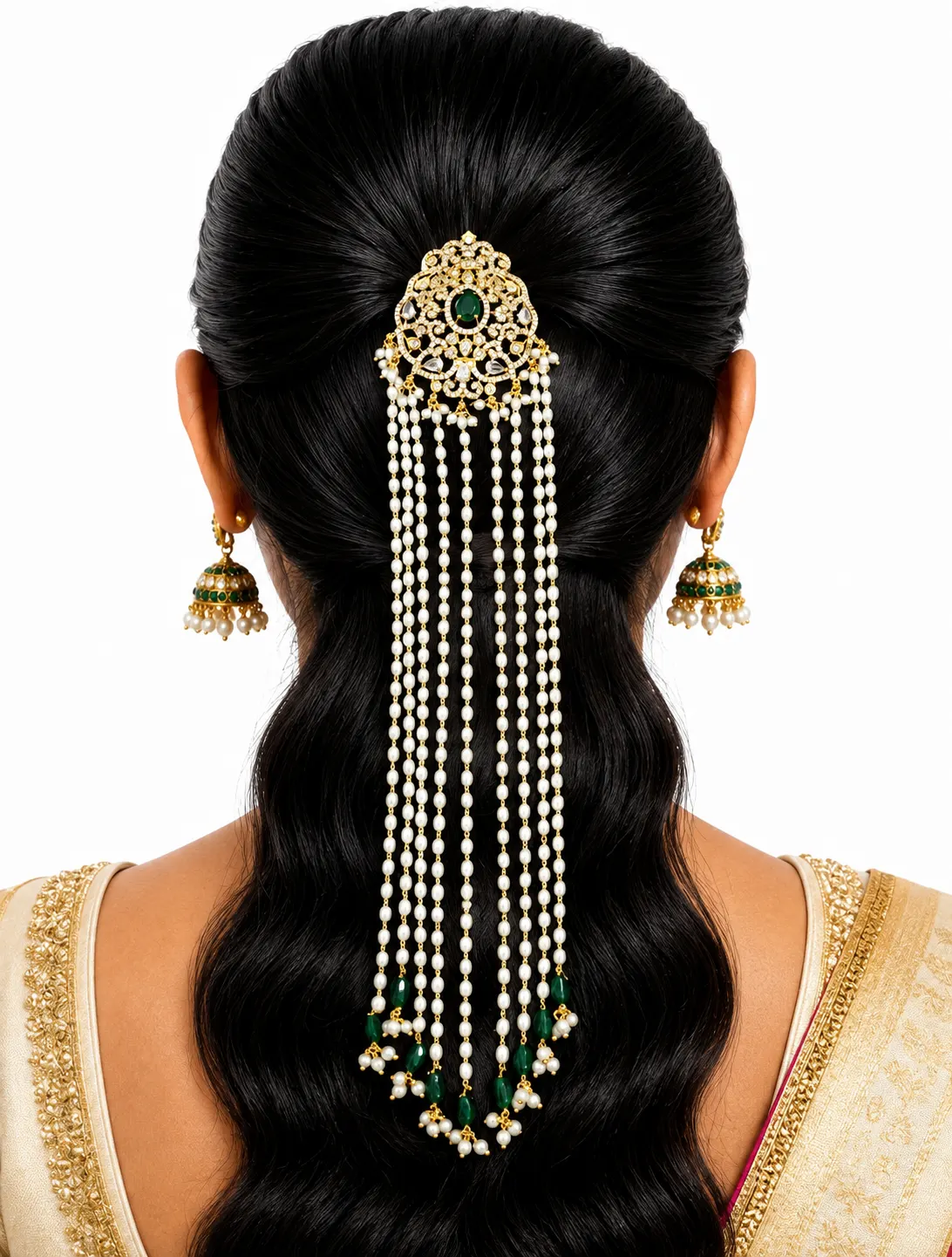 CZ Pearl Jada Hair Brooch 0013