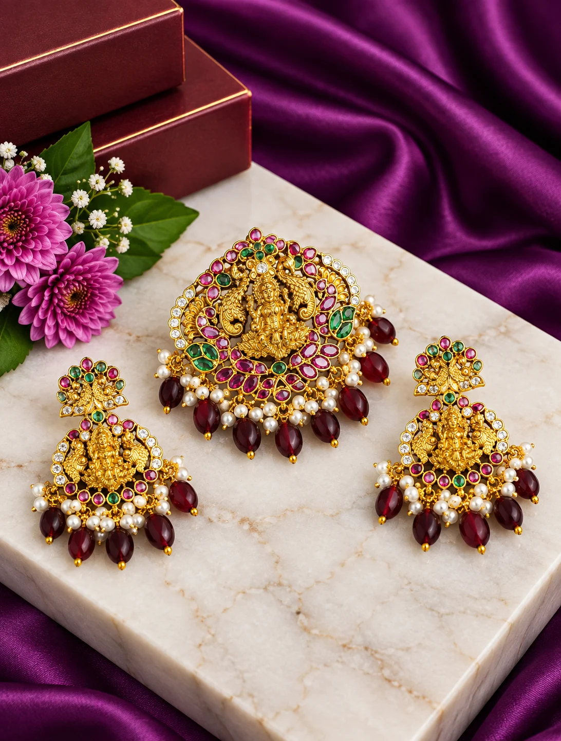 Lakshmi Pendant Set 0010