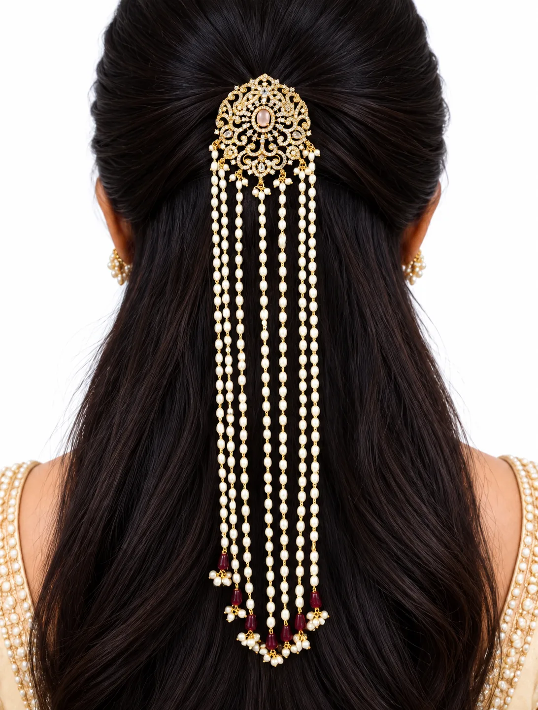 Pearl Hair Brooch 0016