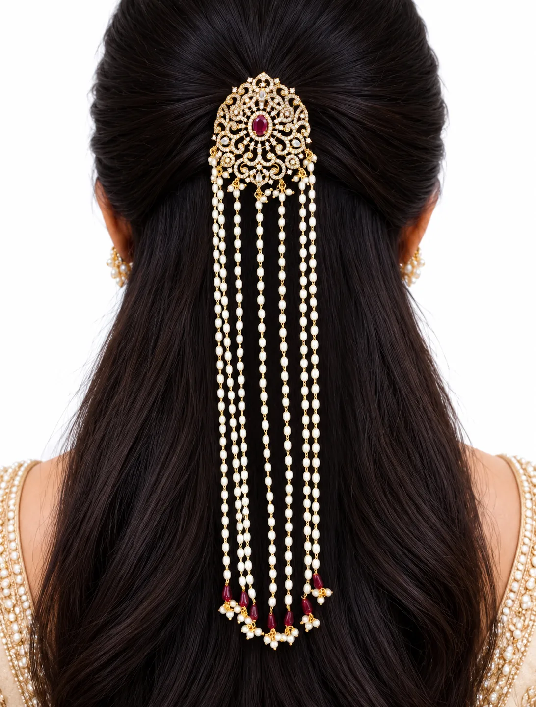 Pearl Hair Brooch 0016
