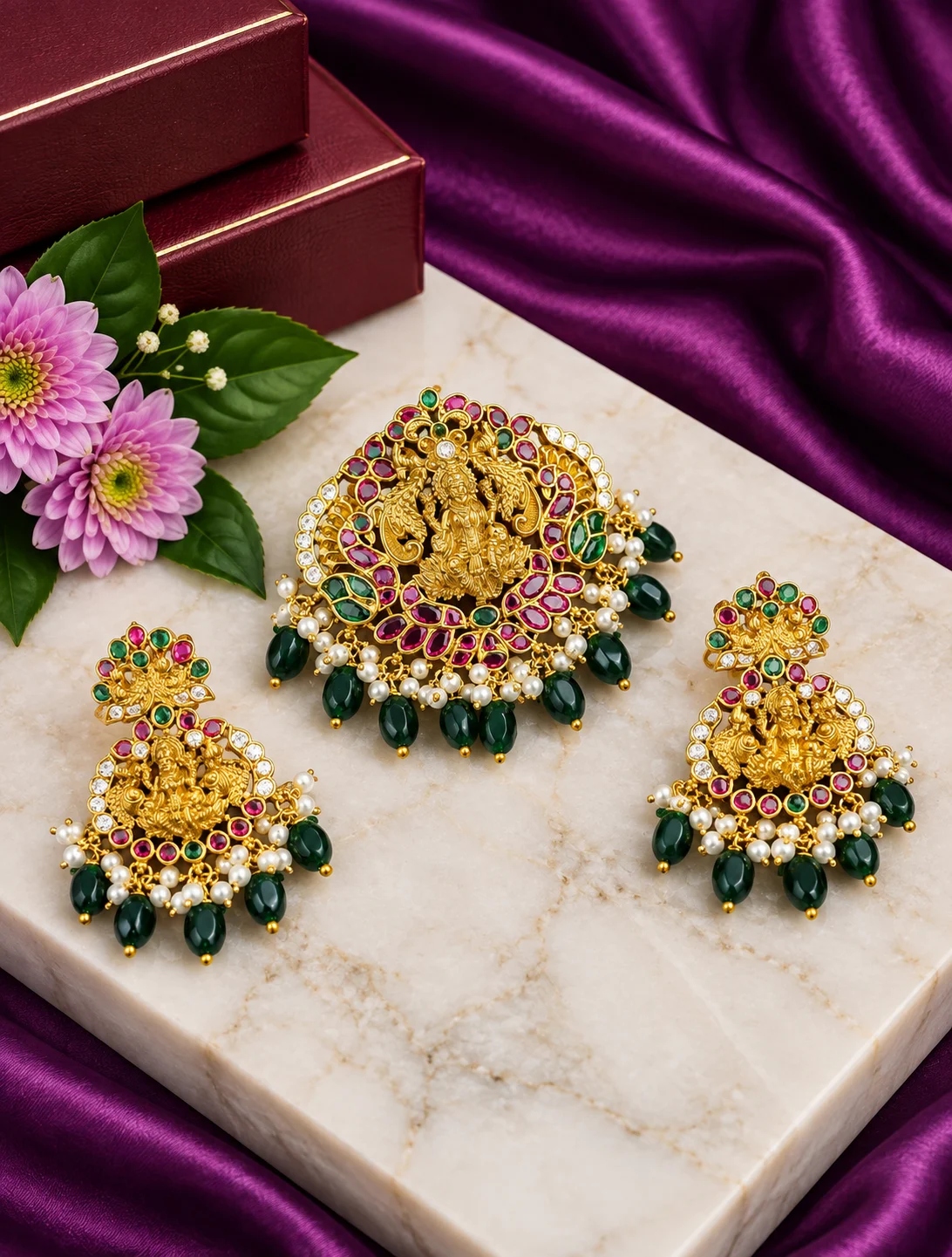 Lakshmi Pendant Set 0010