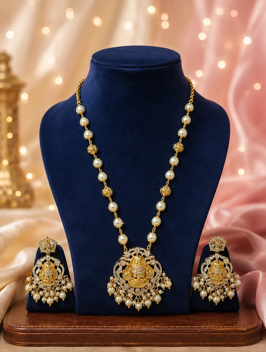 Matte Finish Beads Mala with Pendant 0002