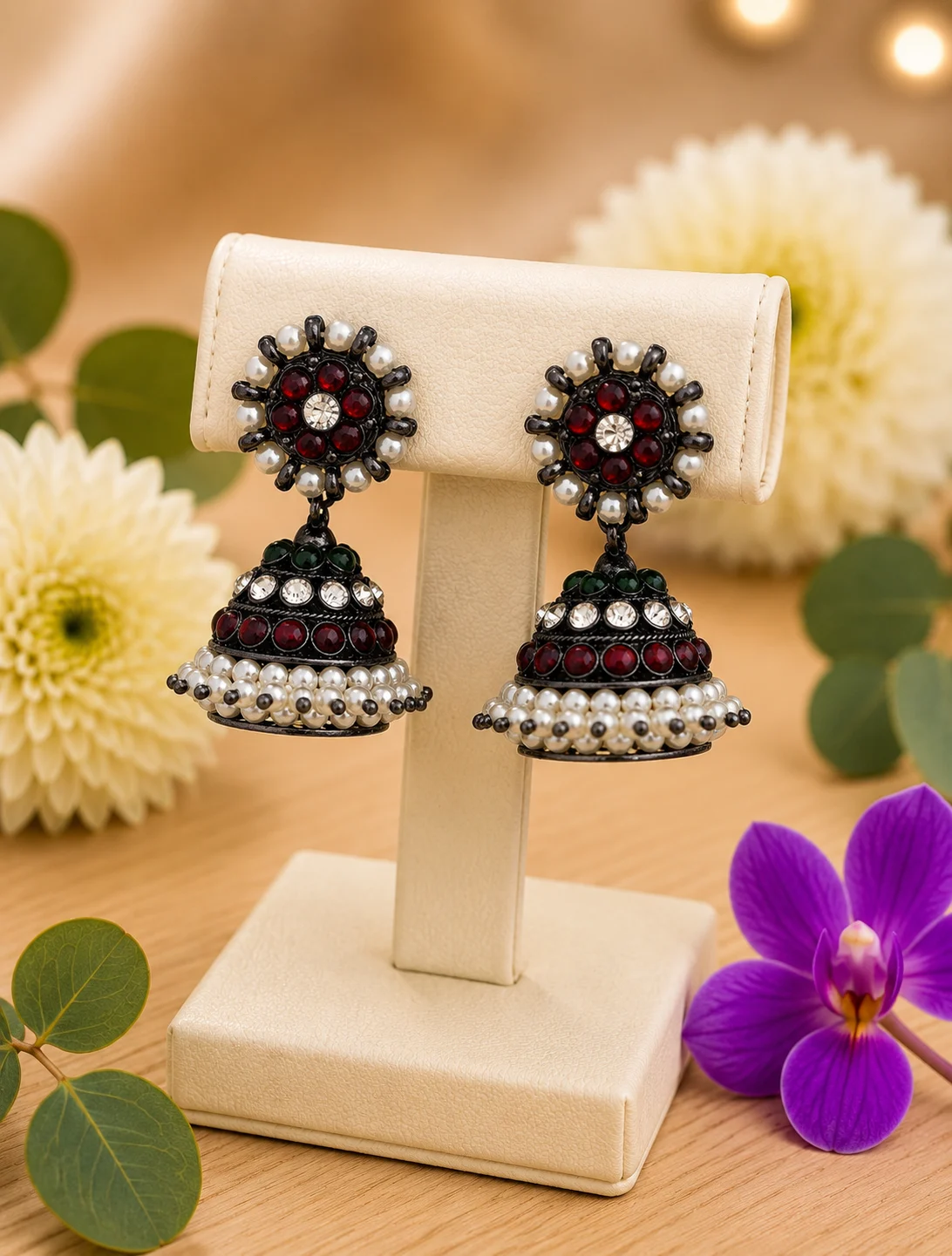 Kemp Black Jhumka 0015