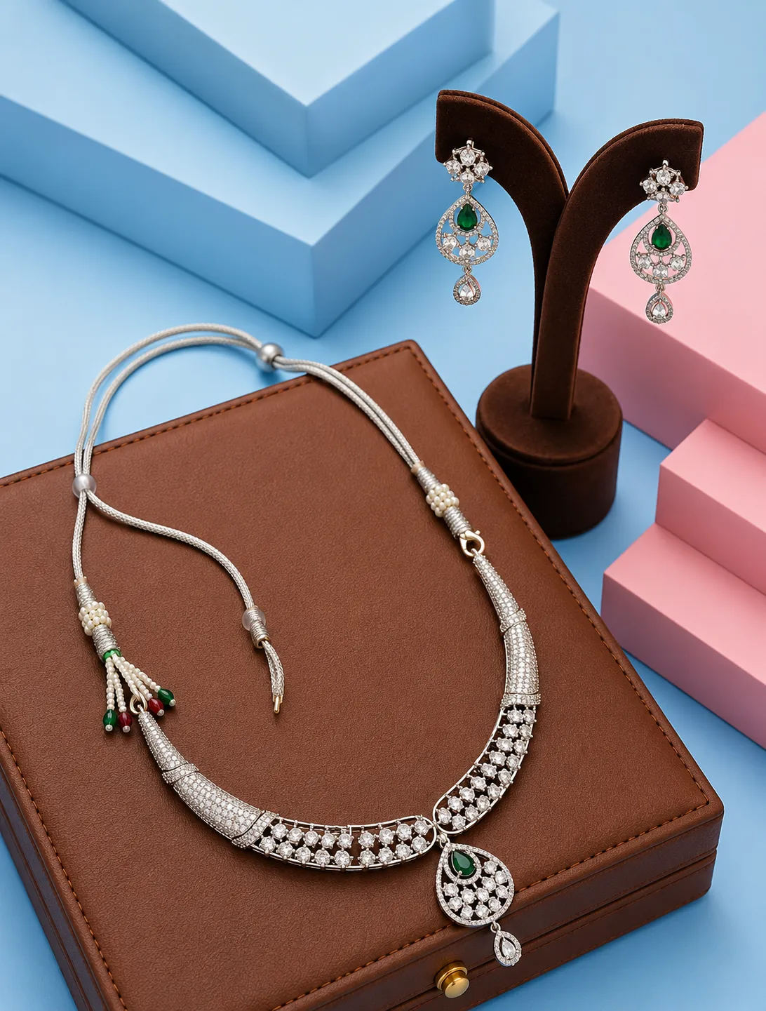 Rhodium Necklace Set 0007