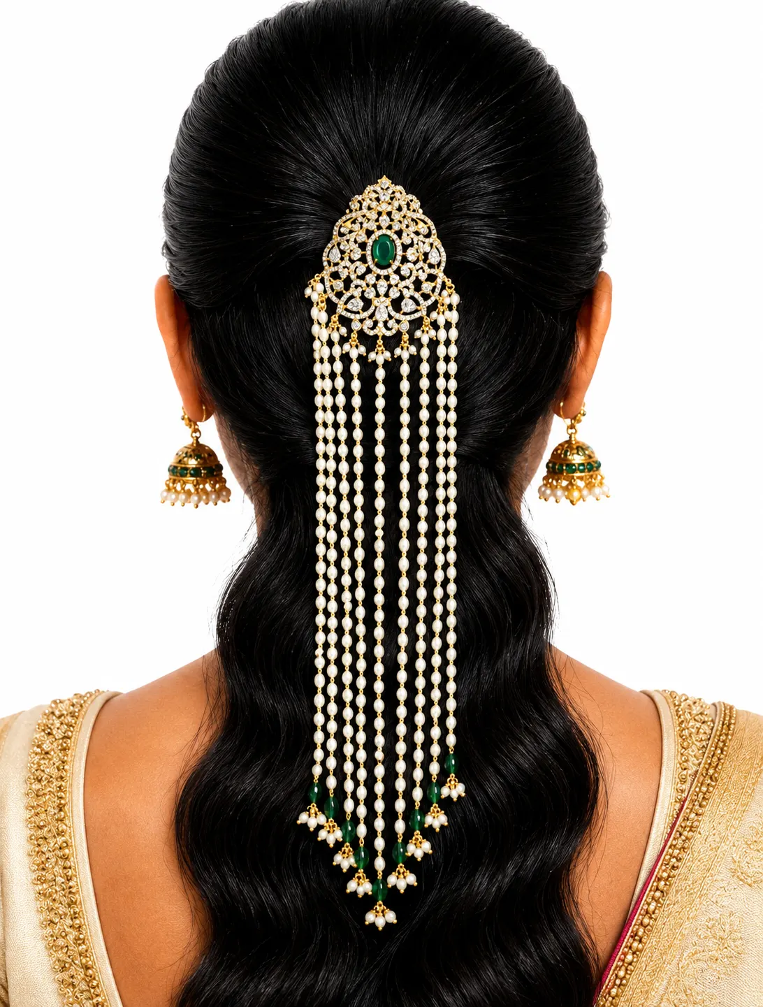 CZ Pearl Jada Hair Brooch 0013