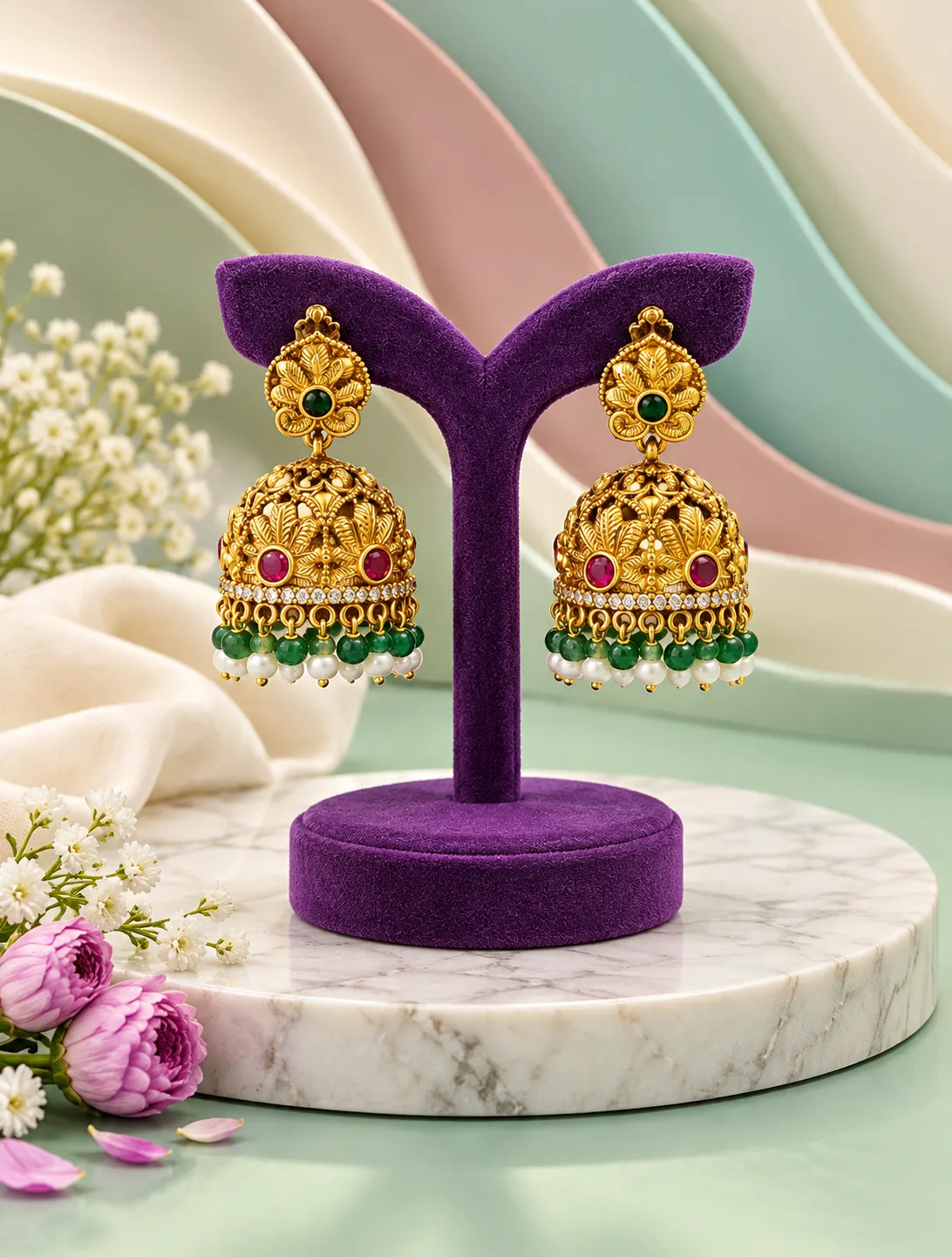 One Gram Gold Jhumkas 0028