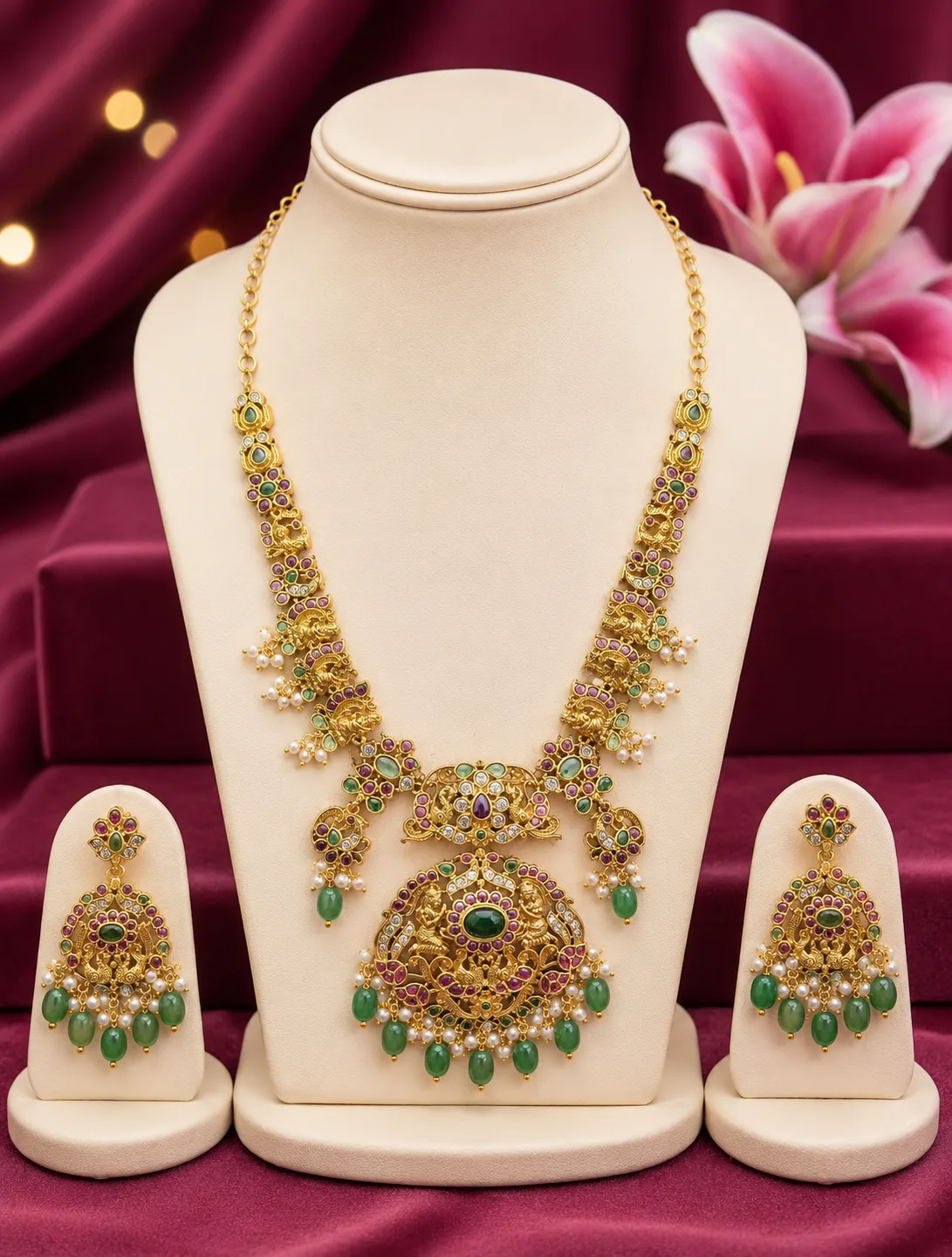 Kempu Necklace 0010