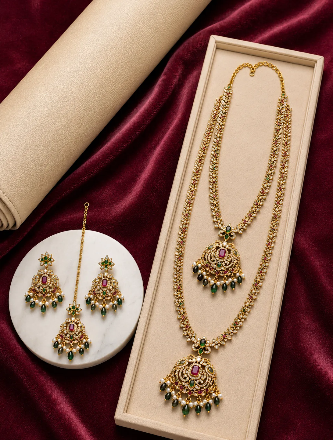 CZ SOUTH INDIAN JEWELLERY - 0019
